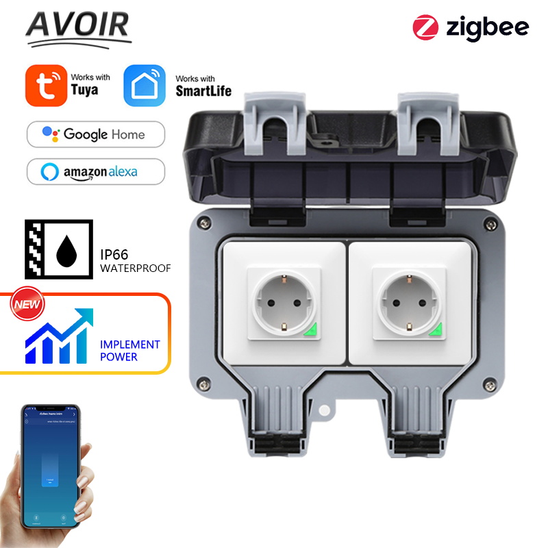 Power Switch Outdoor - Avoir Tuya Zigbee Electrical Sockets IP66