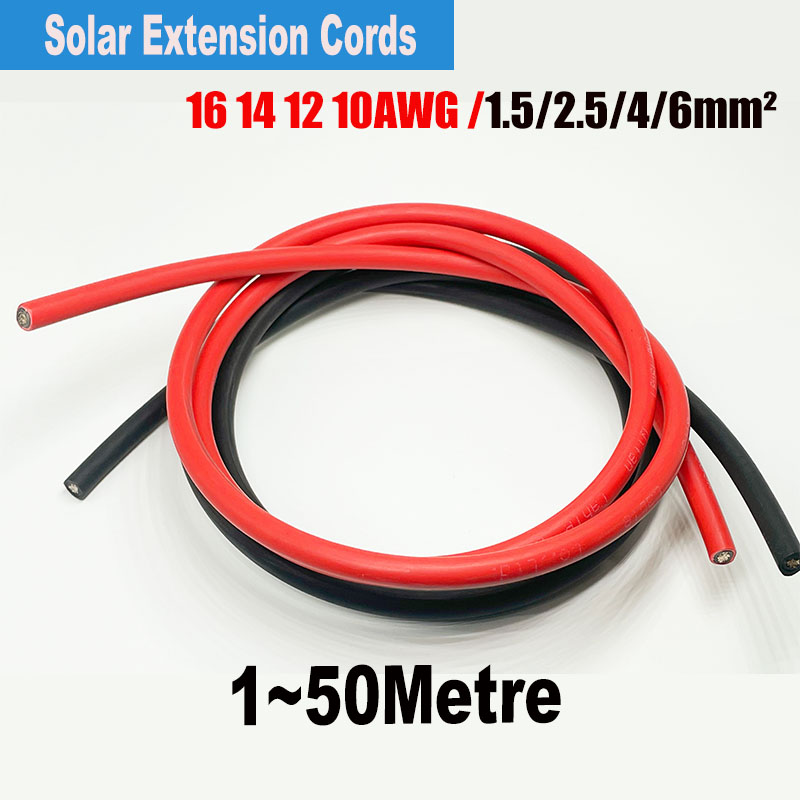 Outdoor Power Extension Cord - Solar Panel Wire 16/14/12/10awg Tin Copper