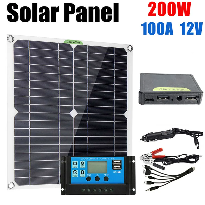200W Solar Power System Set Du - Outdoor Usb Power Outlet recension och pris