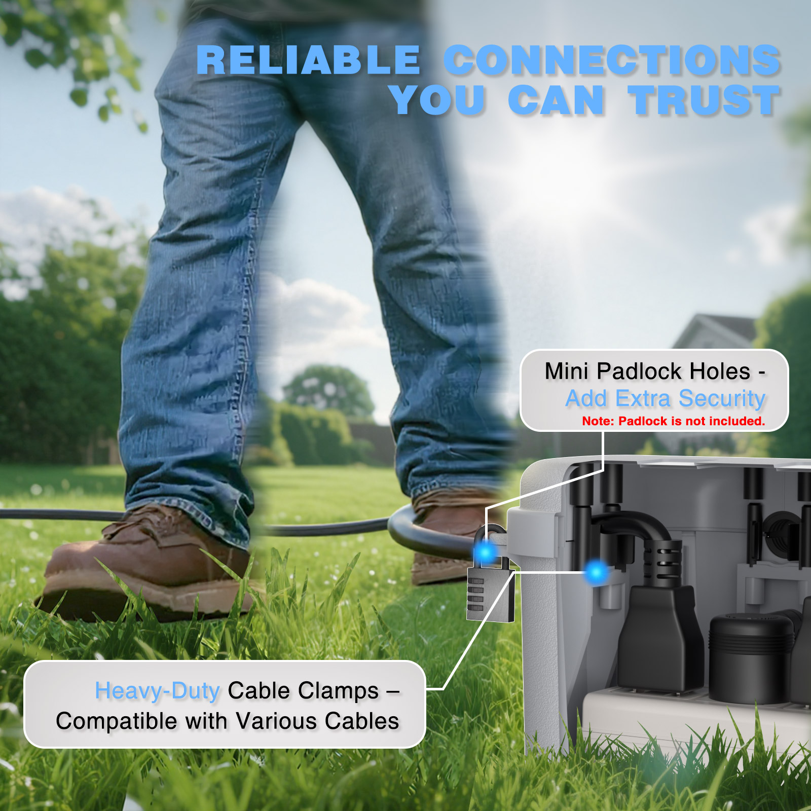 Weatherproof Outdoor Electrica - Outdoor Power Strip With Cover recension och pris