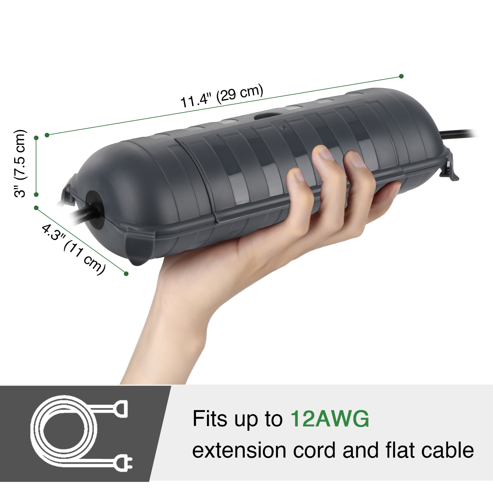 Large Weatherproof Outdoor Ele - Outdoor Power Strip With Cover recension och pris