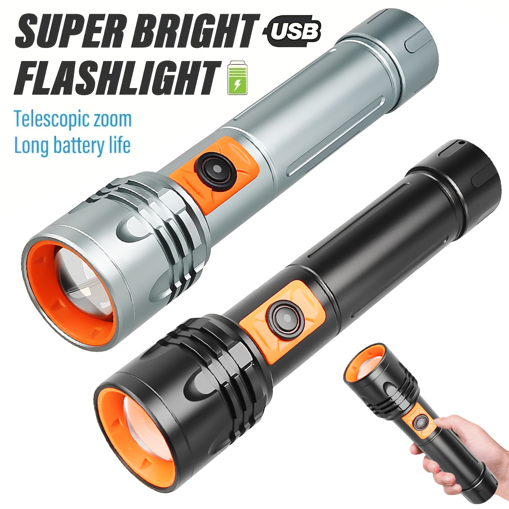 High Power LED Flashlight USB  - Outdoor Power For Lights recension och pris