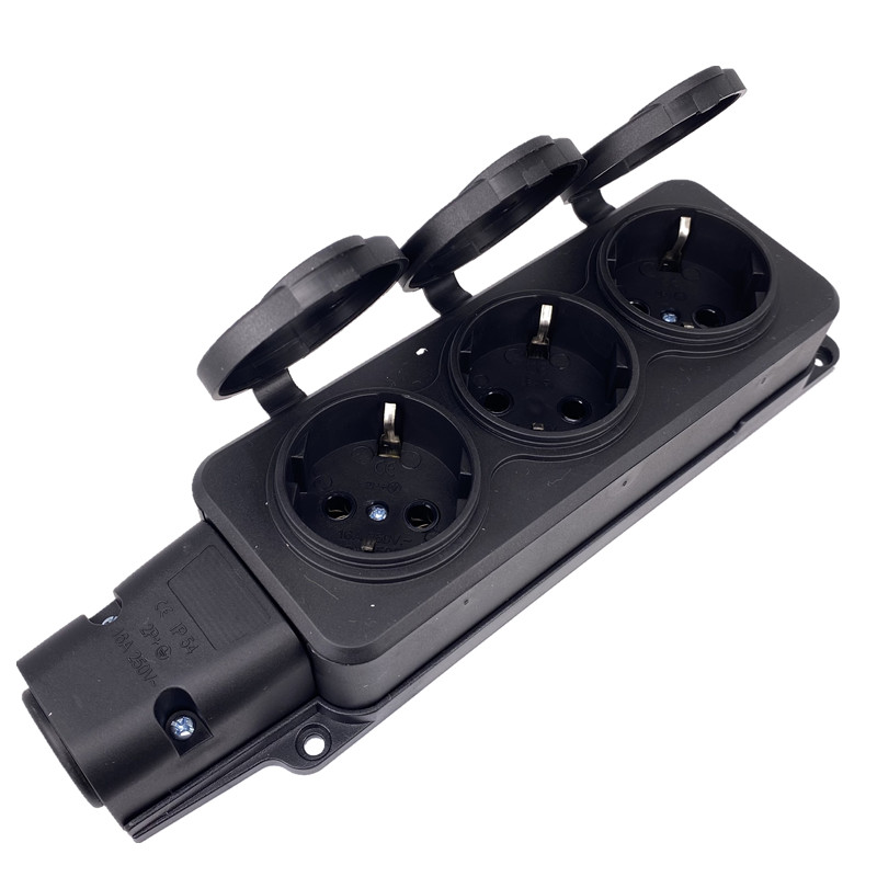 EU German 3 / 4 Ways Outdoor W - Outdoor Power Strip With Cover recension och pris