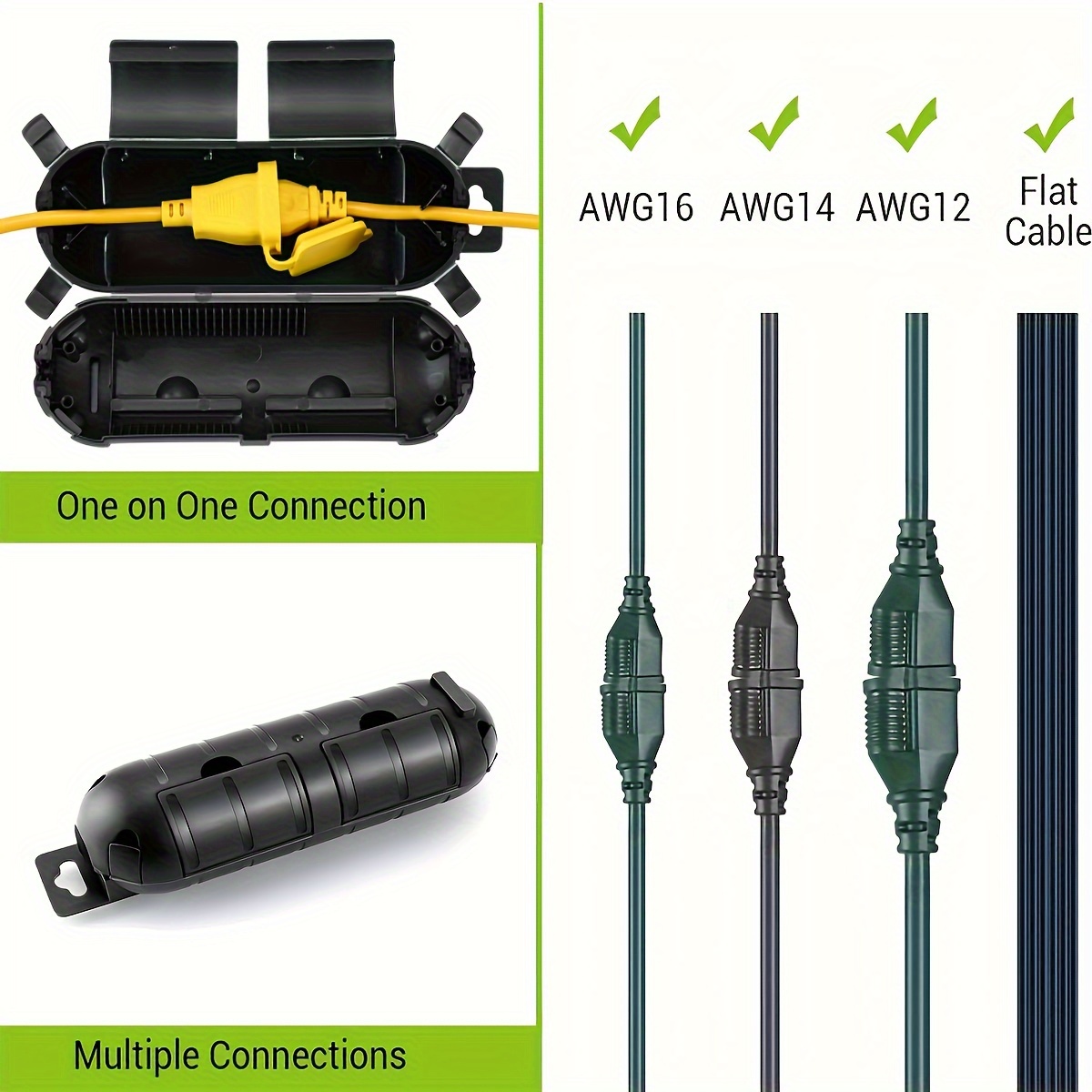 Extension Cord Plug Connection - Outdoor Power Extension Cord recension och pris