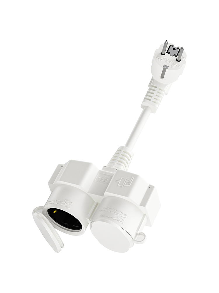 EU Extension Cable with 2 Schu - Outdoor Power Extension Cord recension och pris