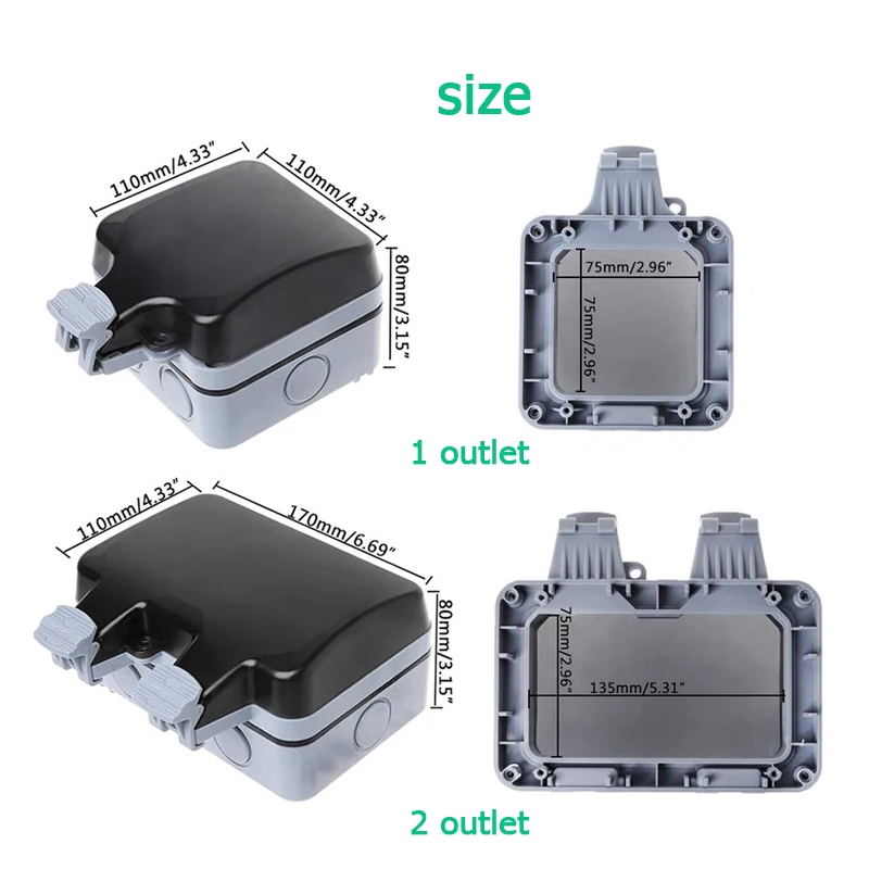 EU KR Outdoor Wall Waterproof  - Outdoor Power Usa recension och pris