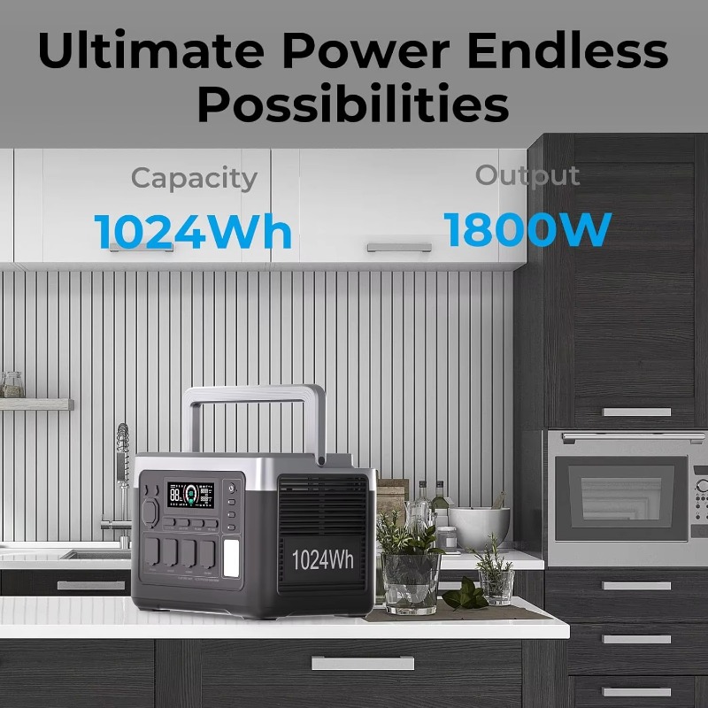 EU USA Warehouse 1800W 1024Wh  - Outdoor Power Usa recension och pris