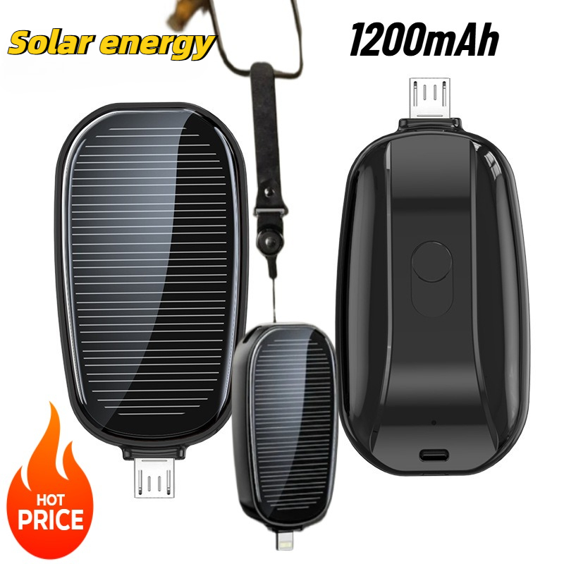 1200mAh Solar Mini Power Bank  - Outdoor Usb Power Outlet recension och pris