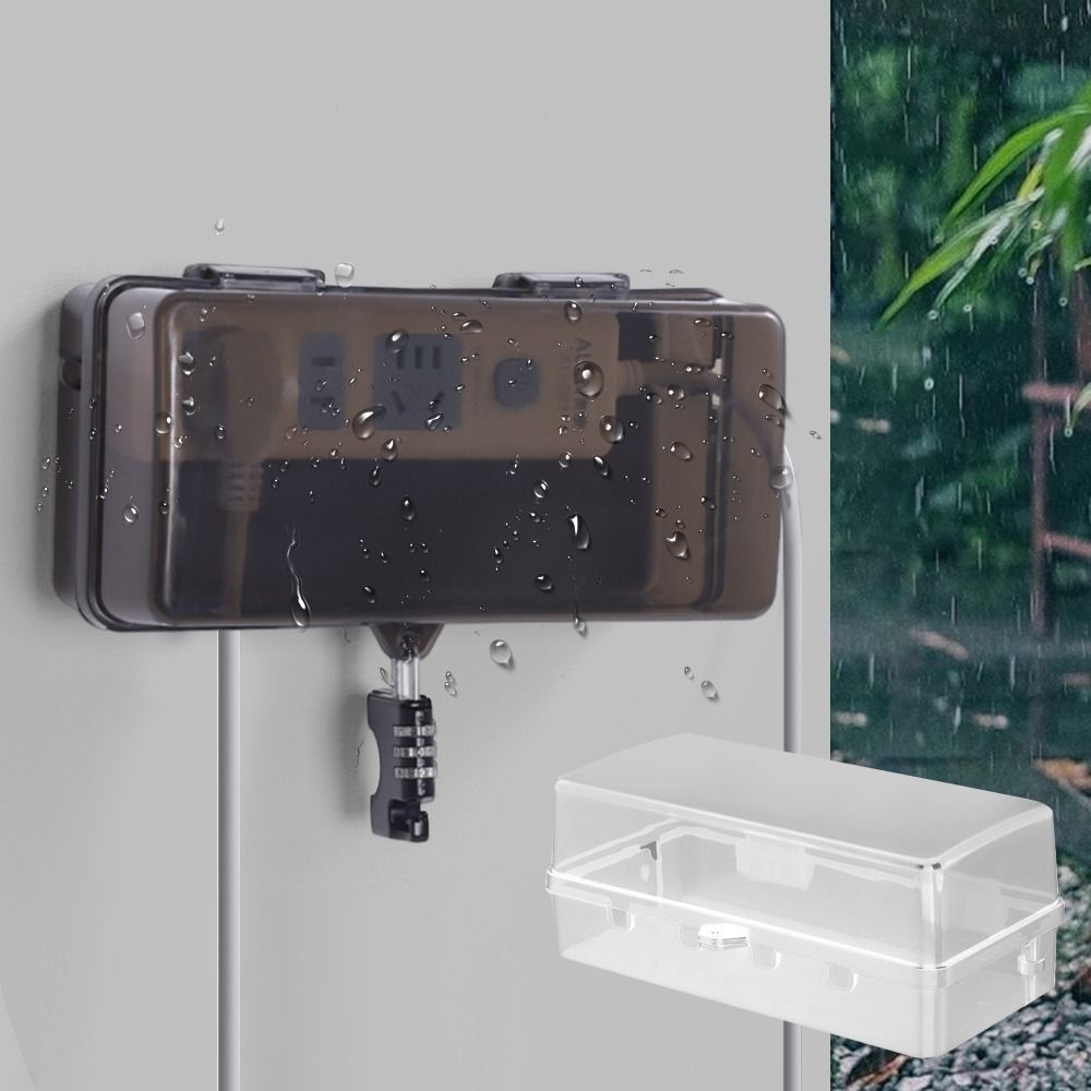 Portable Plastic Plug Box Anti - Outdoor Power Strip With Cover recension och pris
