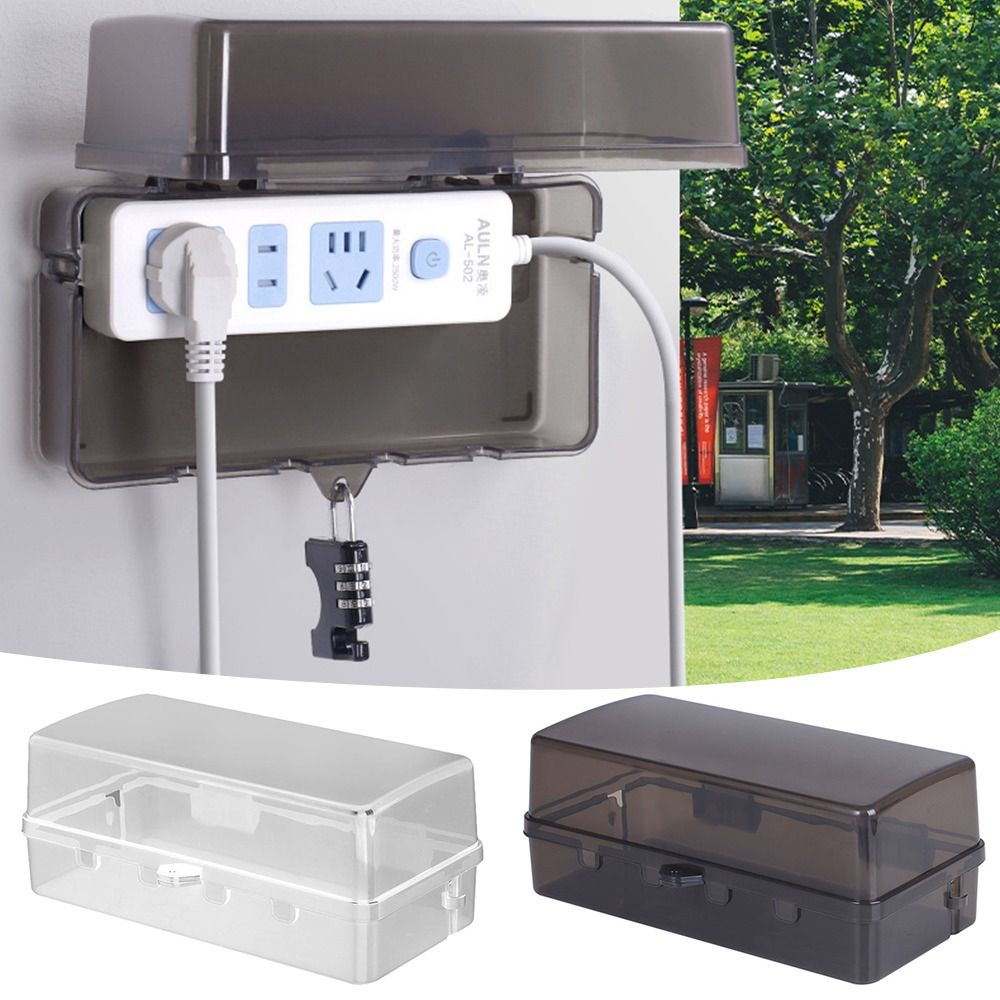 Portable Plastic Plug Box Anti - Outdoor Power Strip With Cover recension och pris