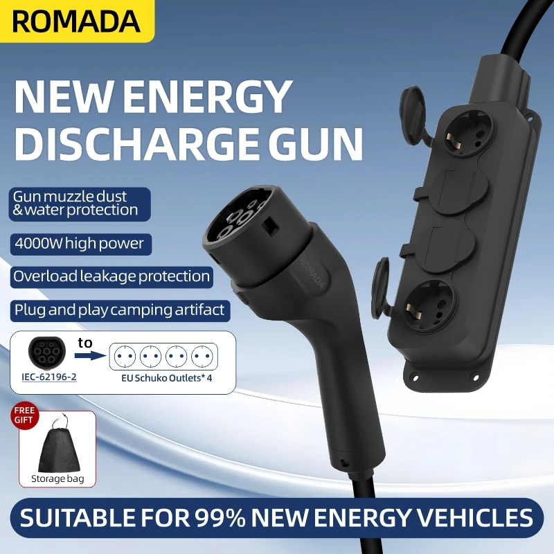 Portable 16A 4KW V2L Cable Ele - Outdoor Power Usa recension och pris