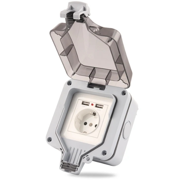 IP66 EU Standard German Style  - Outdoor Usb Power Outlet recension och pris