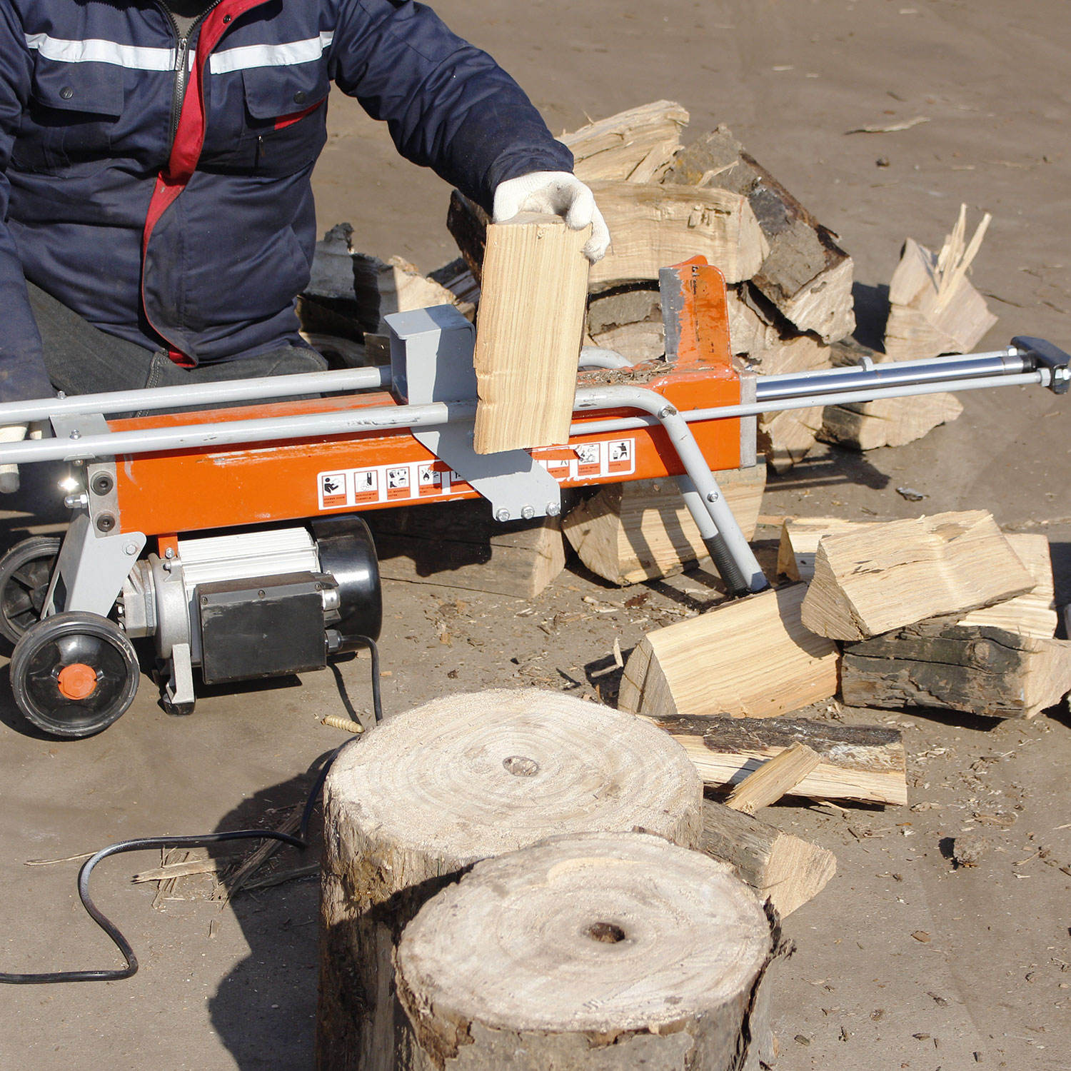 8 Ton Portable Hydraulic Elect - Log Splitter Electric recension och pris