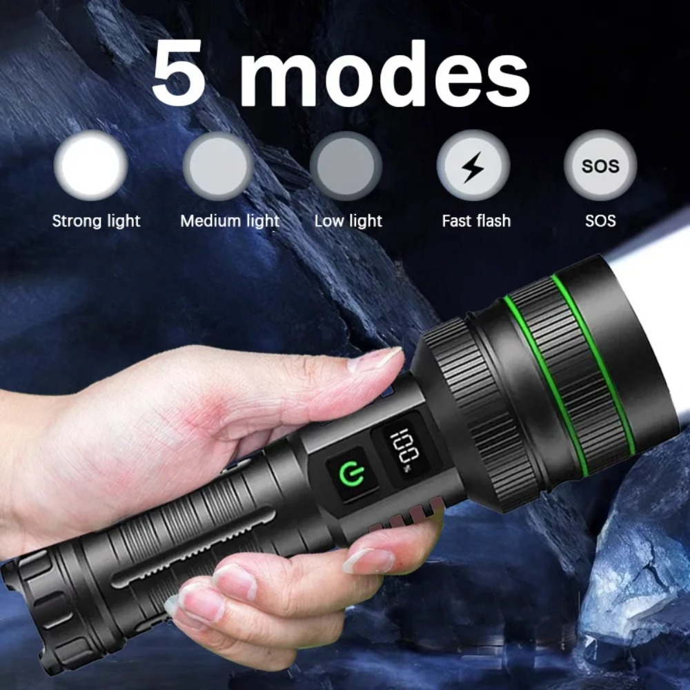 Powerful LED Flashlight Zoomab - Outdoor Power For Lights recension och pris