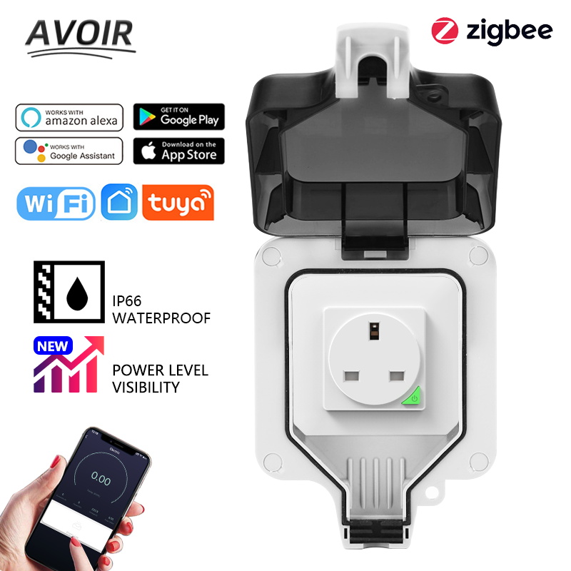 Avoir Zigbee Tuya IP66 Wall Ou - Outdoor Zigbee Power Plug recension och pris